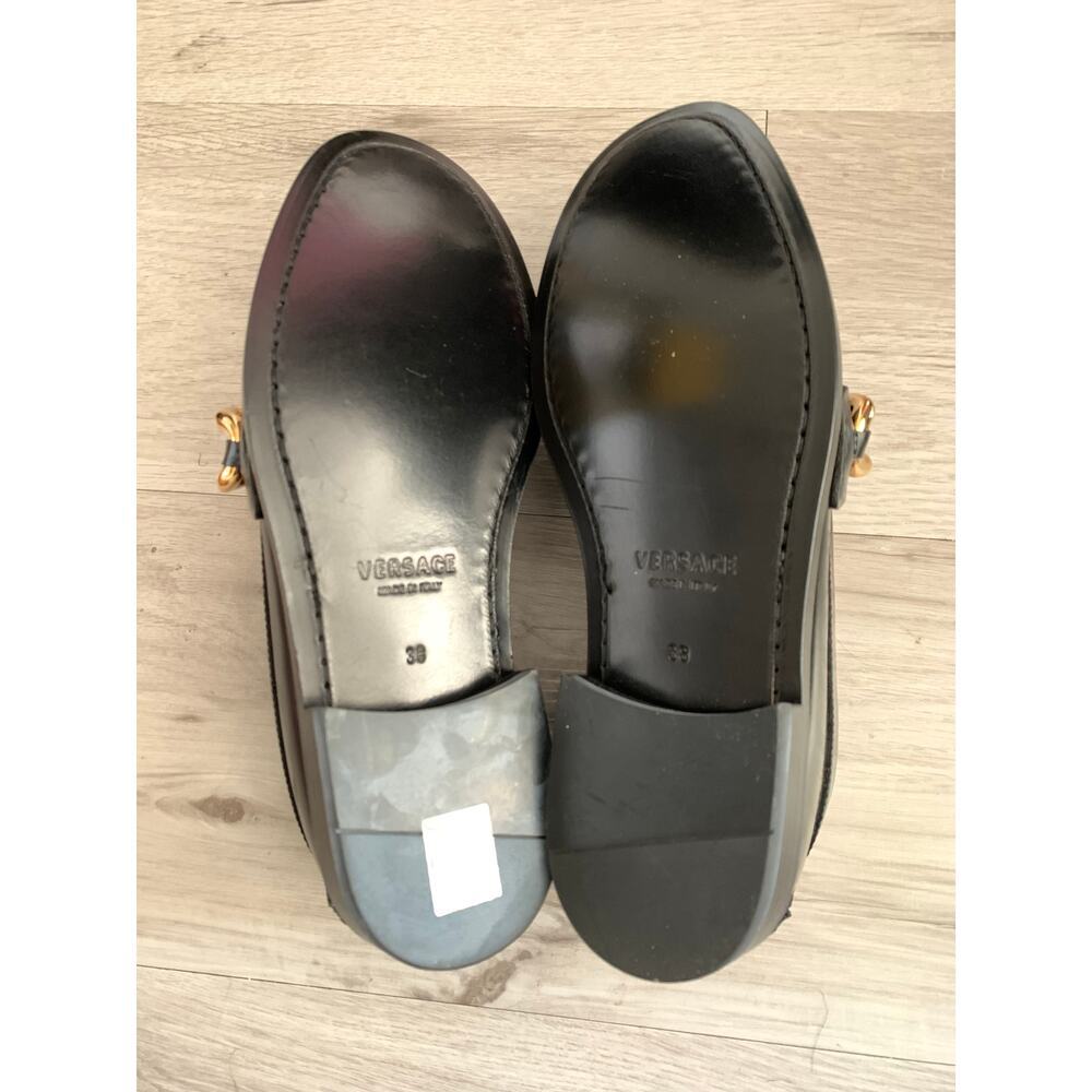 Versace Women's Leather Loafers Size 38 (7.5-8) - Picture 5 of 6